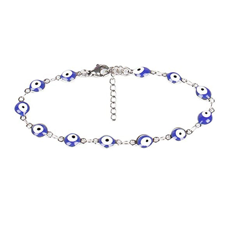 Blue Evil Eye Steel Bracelet